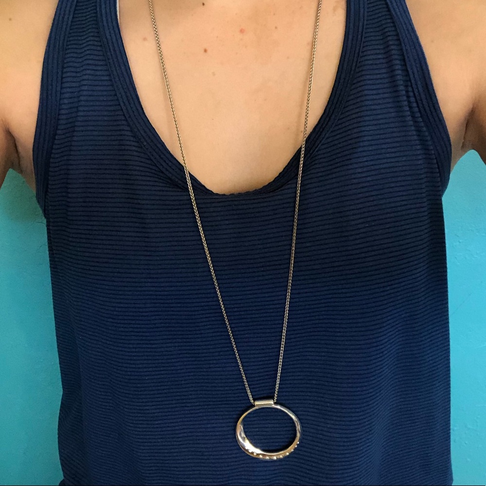 Long Brighton Necklace w/ small diamonds